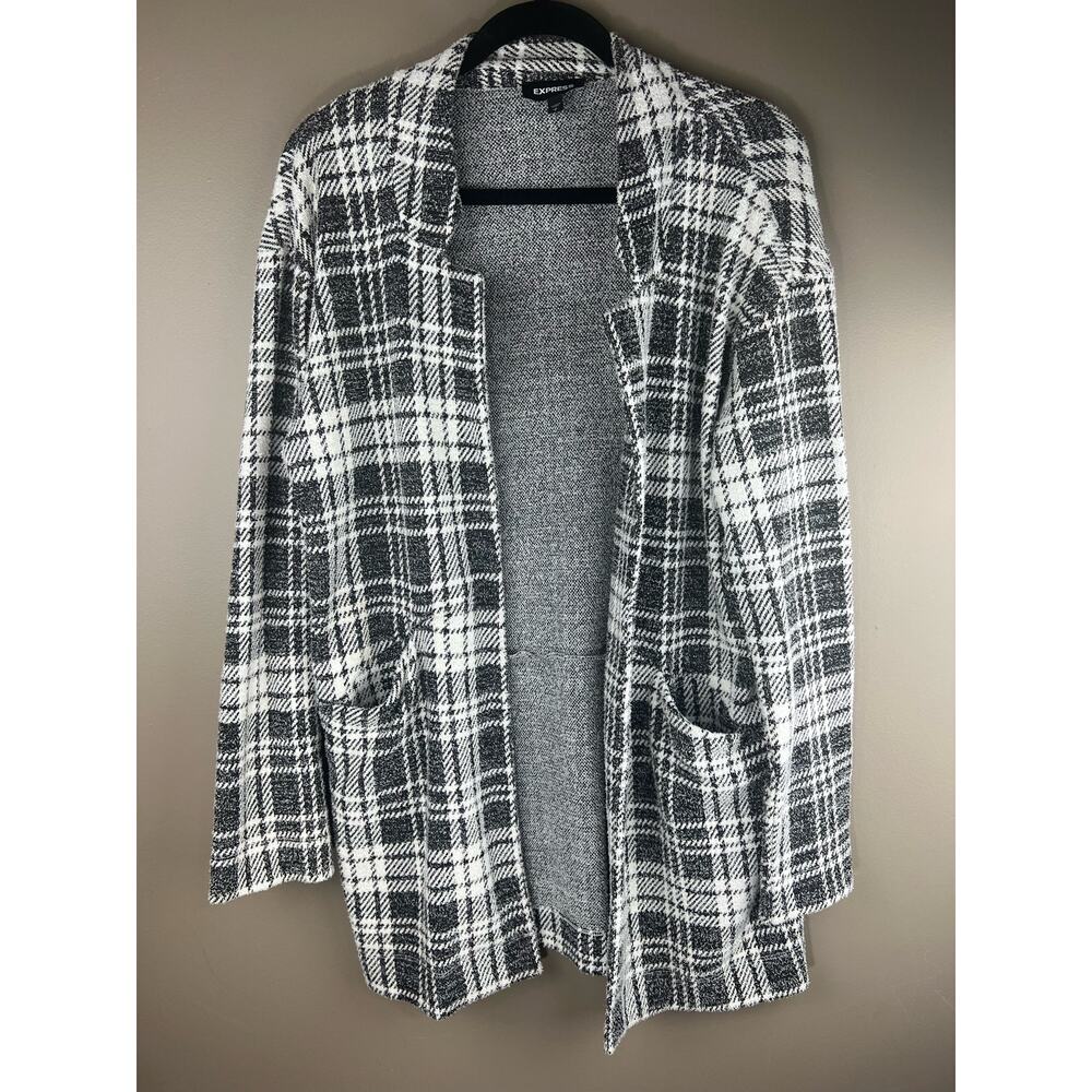Express plaid sweater blazer sz S